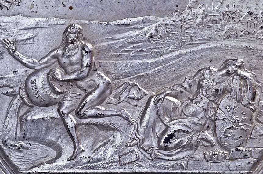 Image: Heidelberg Palace, Palatinate medal depicting the Nine Years' War in Koblenz, Heidelberg and Philippsburg, 1688.
