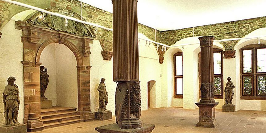 Interior of the Imperial Hall in the Ottheinrich’s Wing at Heidelberg Castle 
