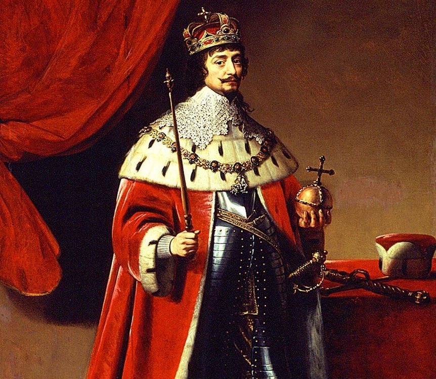 Prince-Elector Friedrich V as the King of Bohemia in a painting by Gerard van Honthorst, circa 1620